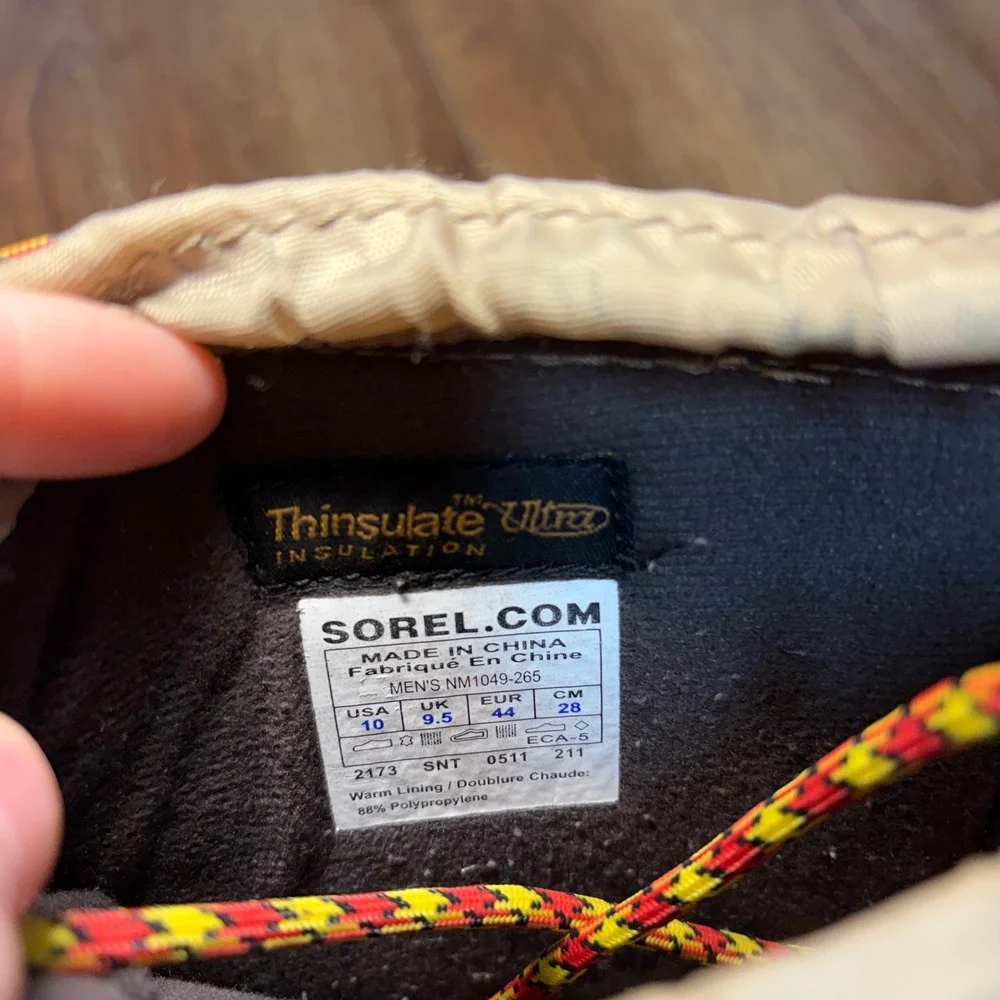 Sorel Conquest Mens Waterproof Insulated Winter Boots Size 10 NM1049-265 Size 10